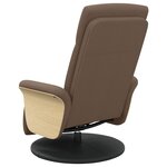 vidaXL Fauteuil inclinable avec repose-pieds marron tissu