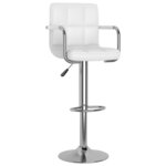 vidaXL Tabourets de bar lot de 2 blanc similicuir
