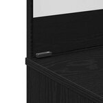 vidaXL Table de Toilette avec tiroir Chêne noir 86 5 x 35 x 136 cm