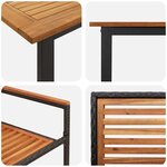 vidaXL Ensemble de salle à manger pour jardin 7 Pièces Noir
