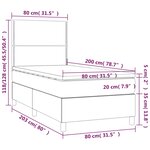 vidaXL Sommier à lattes de lit avec matelas Taupe 80x200 cm Tissu