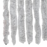 vidaXL Rideau anti-mouches gris 100x220 cm chenille