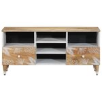 vidaXL Meuble TV 100x33 5x46 cm bois massif de manguier