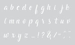 Pochoir déco 12x20 cm alphabet minuscule n°2