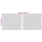 vidaXL Brises-vues de jardin 10 Pièces noir 252 5x19 cm PVC