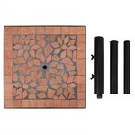 vidaXL Base de parasol terre cuite carré 12 kg