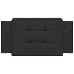 vidaXL Coussin de tête de lit noir 100 cm similicuir