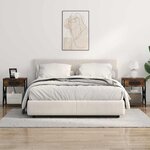 vidaXL Table de nuit avec station de chargement Chêne fumé