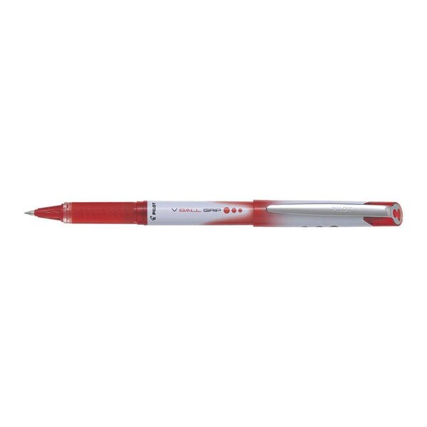 Stylo roller V-Ball Grip 05 encre liquide Pointe Fine Rouge x 12 PILOT