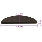 vidaXL Tapis d'escalier auto-adhésifs 20 Pièces anthracite 56x17x3 cm