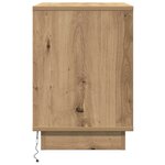 vidaXL Tables de chevet avec LED 2 Pièces Chêne artisanal 50x34 5x50 cm