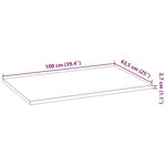vidaXL Plan de travail de cuisine bois de chêne massif rectangulaire