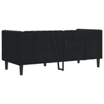 vidaXL Canapé Chesterfield avec traversins 2 places noir velours