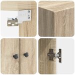 vidaXL Armoire Murale 59 x 31 x 60 cm Bois d'ingénierie Chêne Sonoma