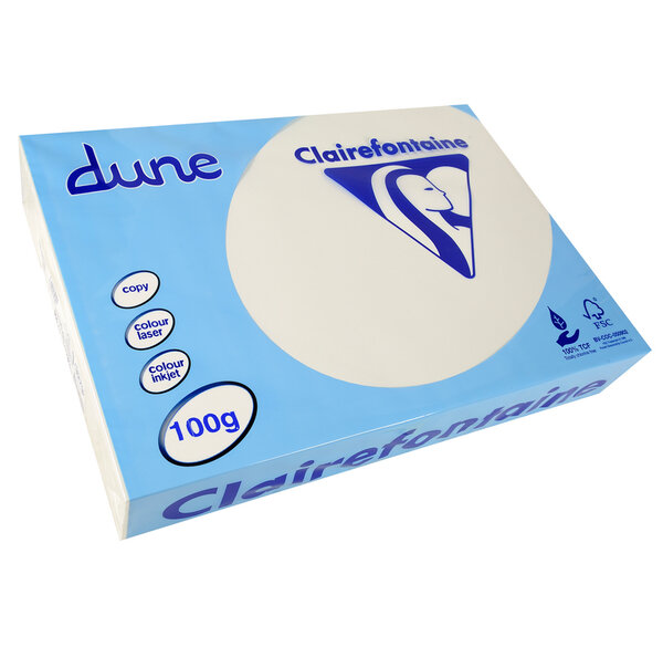 Ramette 500 Feuilles Dune 100g A3 420x297 mm TCF Blanc CLAIREFONTAINE