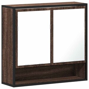 vidaXL Armoire à miroir de salle de bain chêne marron bois ingénierie