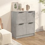 vidaXL Buffet Gris béton 60x30x70 cm Bois d'ingénierie