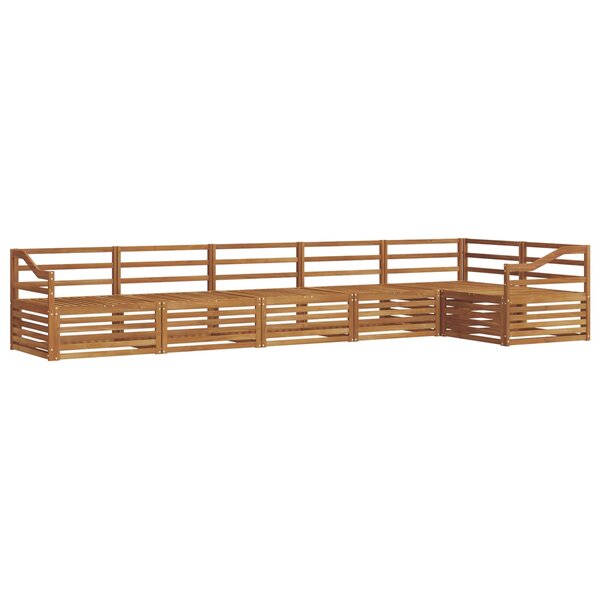 vidaXL Ensemble de canapés d'extérieur 6 Pièces Naturel