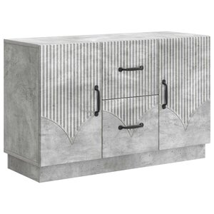 vidaXL Buffet Gris béton 89 x 34 5 x 57 cm Bois d'ingénierie