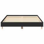 vidaXL Cadre de lit sans matelas noir 140x200 cm bois d'ingénierie