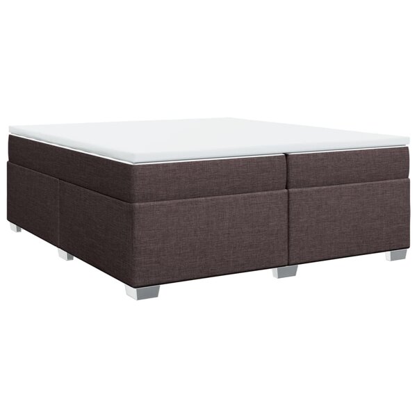 vidaXL Sommier à lattes de lit avec matelas Marron foncé 200x200 cm