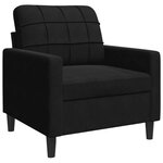 vidaXL Ensemble de canapés 3 Pièces avec coussins Noir Velours