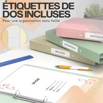 ACROPAQ -  8 x Classeur A4 - Avec 2 Anneaux 30mm  Jusqu'à 200 feuilles  Dos de 3 5 cm  Terre