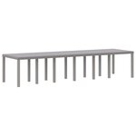 vidaXL Ensemble de salle à manger pour jardin 15 Pièces Gris clair