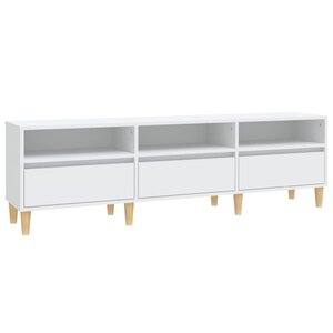 vidaXL Meuble TV blanc 150x30x44 5 cm bois d'ingénierie