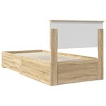 vidaXL Cadre de lit Chêne Sonoma 100 x 200 cm Bois d'ingénierie
