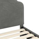 vidaXL Cadre de lit pour enfants avec tête de lit Gris foncé