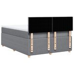 vidaXL Sommier à lattes de lit avec matelas Gris clair 160x200cm Tissu