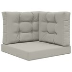 vidaXL Coussin de canapé d'extérieur Polyester Gris 60 x 60 cm