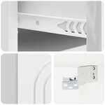 vidaXL Cabinet de chevet mural Blanc brillant 49 x 34 5 x 20 cm