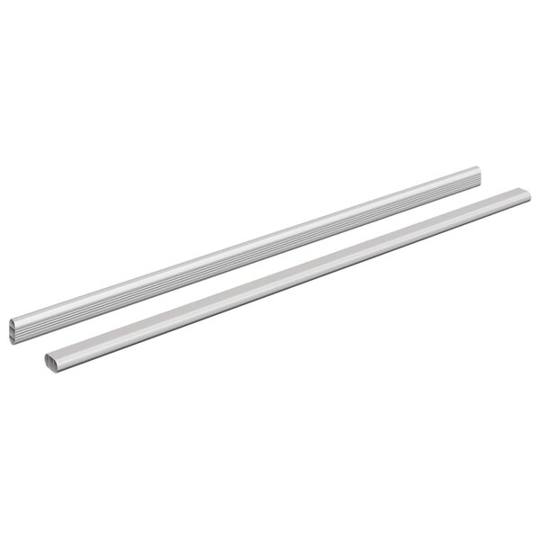 vidaXL Tige de placard 2 Pièces Argenté 764 x 15 x 29 mm