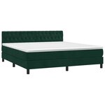 vidaXL Sommier à lattes de lit et matelas Vert foncé 180x200cm Velours