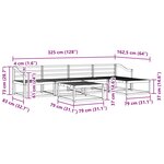 vidaXL Ensemble de canapés d'extérieur 6 Pièces Naturel