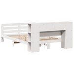 vidaXL Cadre de lit sans matelas blanc 160x200 cm bois de pin massif