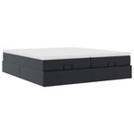 VidaXL Cadre de lit ottoman avec matelas noir 160x200 cm similicuir