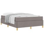 vidaXL Cadre de lit avec matelas Taupe 160 x 200 cm tissu