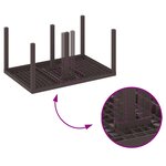 vidaXL Ensemble de Salle à Manger de Jardin de 5 Pièces en Poly Rattan Marron