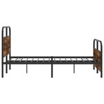 vidaXL Cadre de lit sans matelas 120x200 cm chêne fumé bois ingénierie