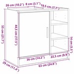 vidaXL Cabinet de Lavabo Chêne noir 63 x 29 x 55 cm Bois d'ingénierie