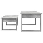 vidaXL Ensemble de tables basses 2 Pièces Gris béton Bois d'ingénierie