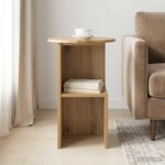 vidaXL Table d'appoint Chêne artisanal Ø 39 5 x 55 cm