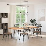 vidaXL Pieds de table à manger en forme de A 2 pièces Blanc 70 x (72-73) cm Acier