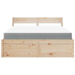 vidaXL Lit avec tiroirs et matelas 140x200 cm bois massif de pin