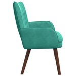 vidaXL Sofa 2 places Turquoise 115 x 61 x 87 cm Velours