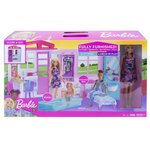 BARBIE - Barbie & Sa Maison a Emporter - Maison de Poupée repliable & transformable - 1 poupée Incluse