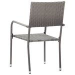 vidaXL Ensemble à manger de jardin 5 Pièces Résine tressée Anthracite